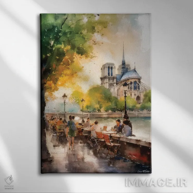 تابلو دکوراتیو خیابان های پاریس سوم اثر کانر مک گوایر - نمای روبهرو روی دیوار