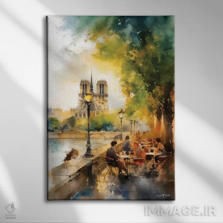 تابلو دکوراتیو خیابان های پاریس هشتم اثر کانر مک گوایر - نمای روبهرو روی دیوار
