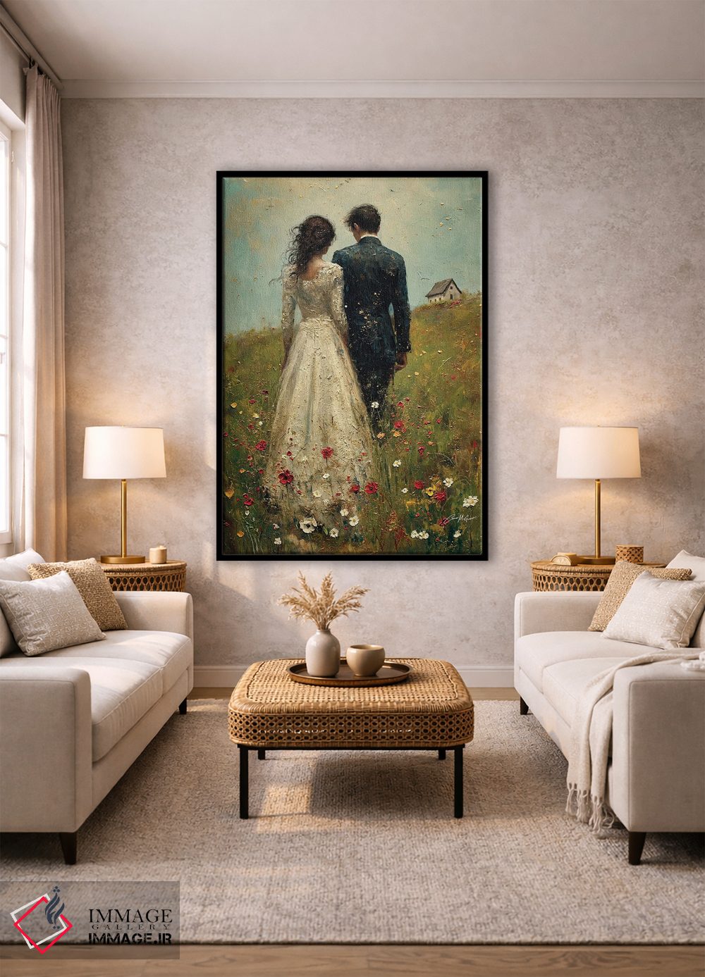 تابلو دکوراتیو تازه عروس و داماد دوم اثر کانر مک گوایر - D1B