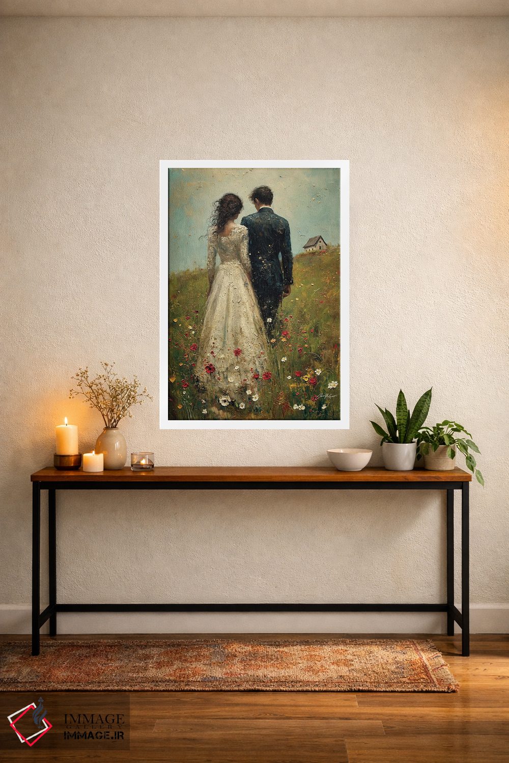 تابلو دکوراتیو تازه عروس و داماد دوم اثر کانر مک گوایر - D3W