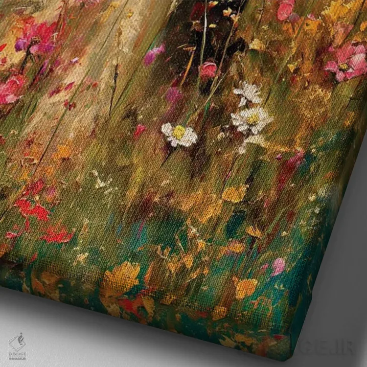 تابلو دکوراتیو تازه عروس و داماد چهارم اثر کانر مک گوایر - نمای نزدیک بافت بوم