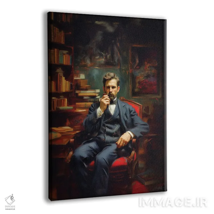 تابلو مدرن دودکننده پیپ اثر کانر مک گوایر - نمای پرسپکتیو محصول