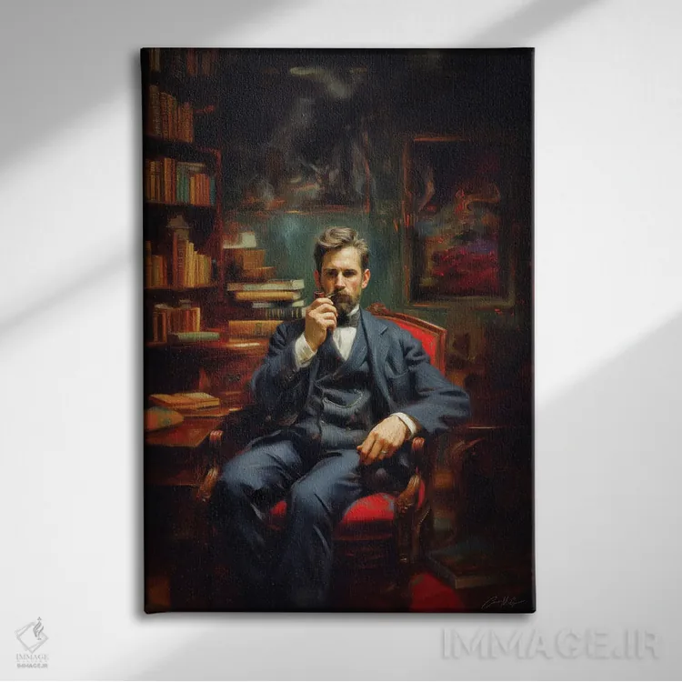 تابلو مدرن دودکننده پیپ اثر کانر مک گوایر - نمای روبهرو روی دیوار