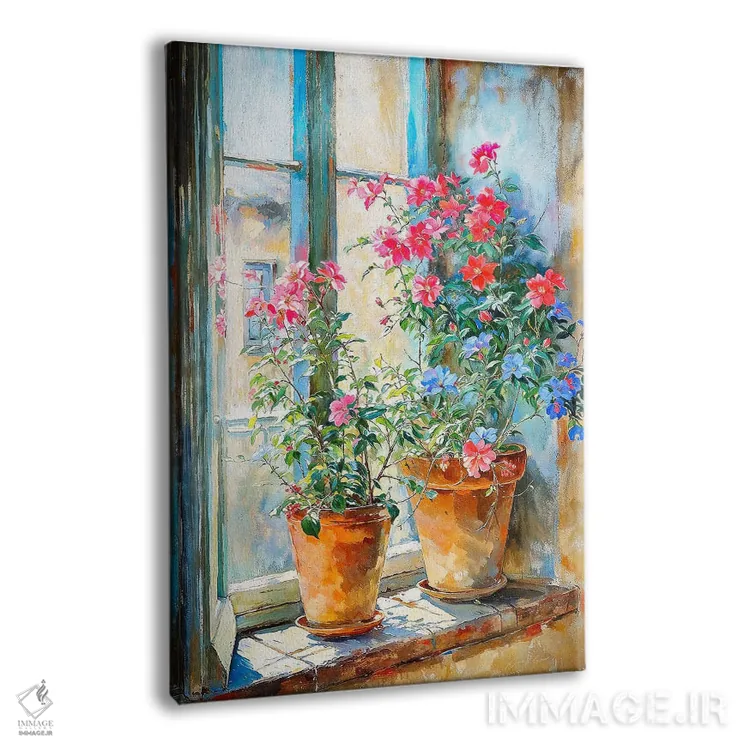 تابلو دکوراتیو گلدان های تابستانی اثر کانر مک گوایر - نمای پرسپکتیو محصول