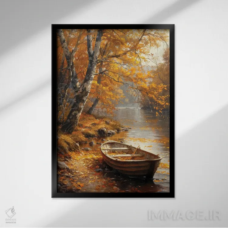 تابلو دکوراتیو رود پاییزی دوم اثر کانر مک گوایر - نمای قابدار مشکی