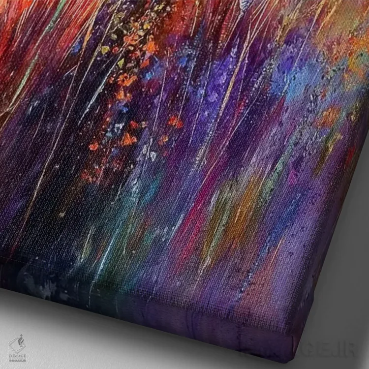 تابلو دکوراتیو علف های رو به زوال اثر کانر مک گوایر - نمای نزدیک بافت بوم