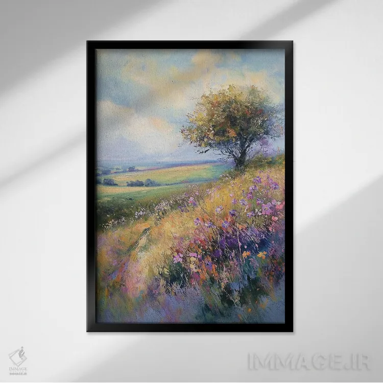 تابلو دکوراتیو تپه های اواخر تابستان اثر کانر مک گوایر - نمای قابدار مشکی