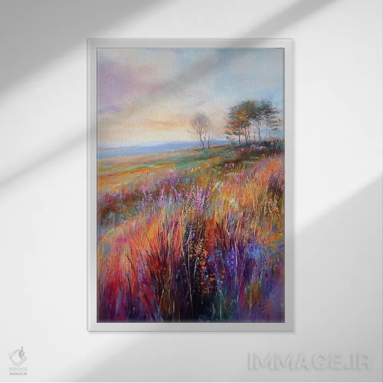 تابلو دکوراتیو علف های رو به زوال اثر کانر مک گوایر - نمای قابدار سفید