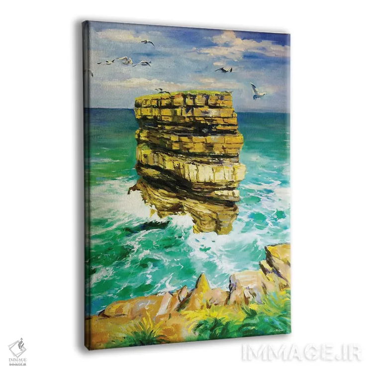 تابلو دکوراتیو Sea Stack 11, County Mayo" صخره دریایی دان بریسته ۱۱، شهر… اثر کانر مک گوایر - نمای پرسپکتیو محصول