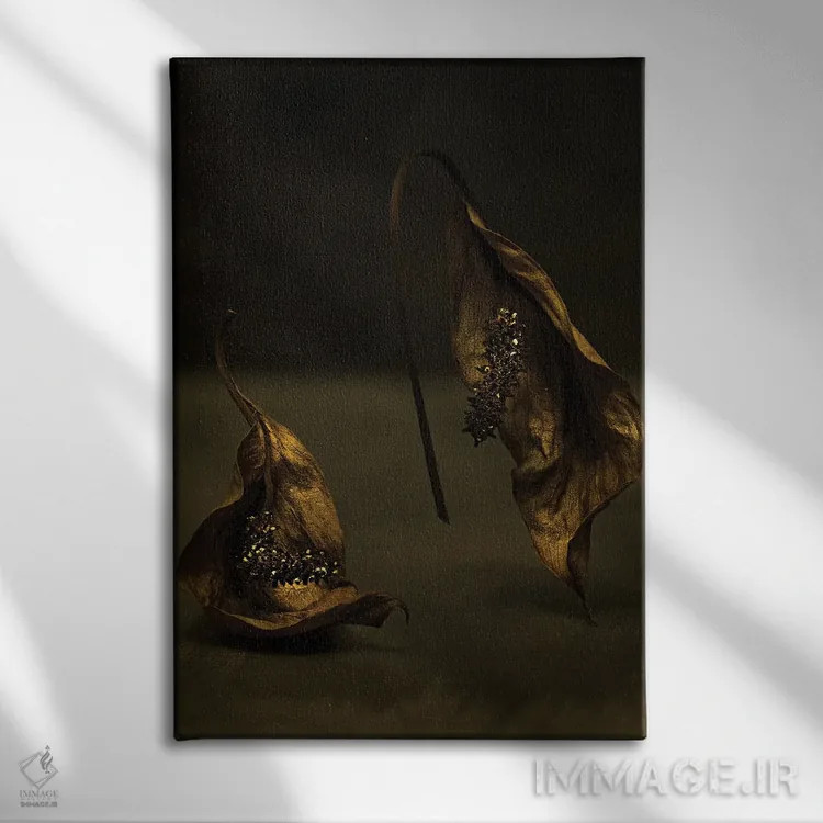 تابلو دکوراتیو گل اسپاتی فیلوم اثر مایکل فرانک - نمای روبهرو روی دیوار