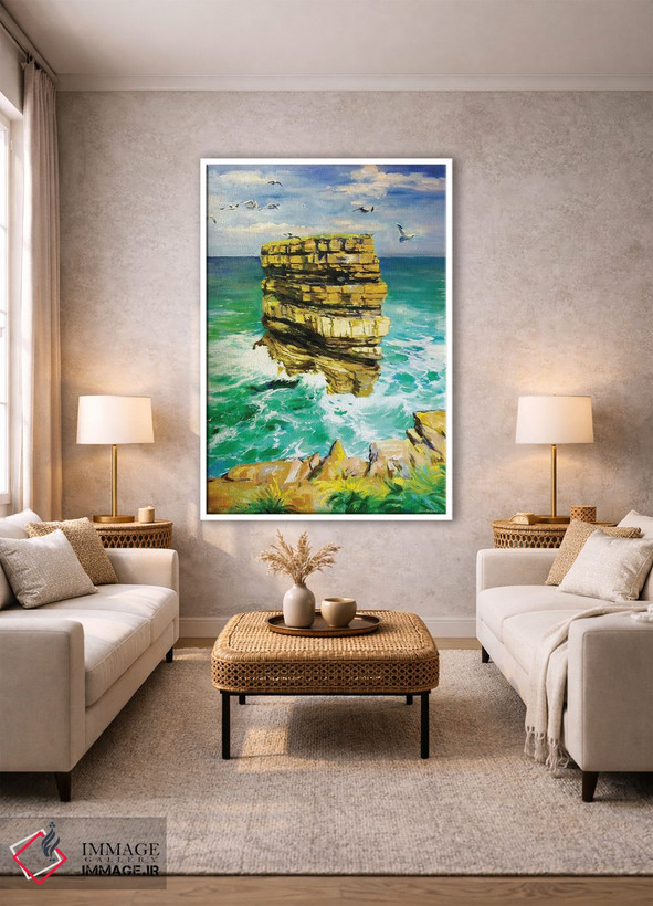 تابلو دکوراتیو Sea Stack 11, County Mayo" صخره دریایی دان بریسته ۱۱، شهر… اثر کانر مک گوایر - D1W
