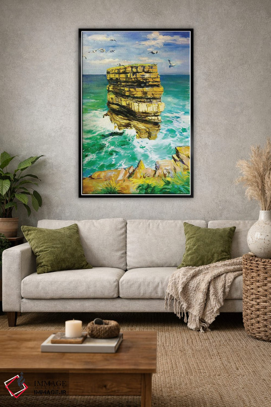 تابلو دکوراتیو Sea Stack 11, County Mayo" صخره دریایی دان بریسته ۱۱، شهر… اثر کانر مک گوایر - D2B