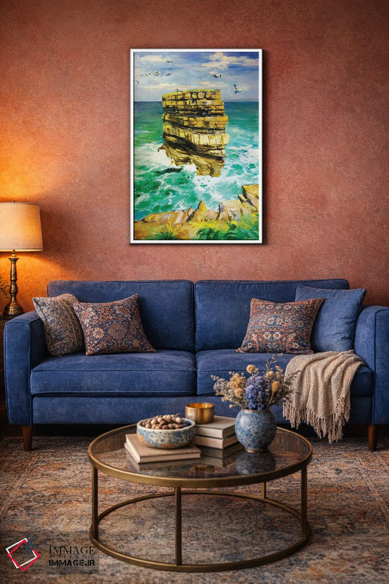 تابلو دکوراتیو Sea Stack 11, County Mayo" صخره دریایی دان بریسته ۱۱، شهر… اثر کانر مک گوایر - D4W