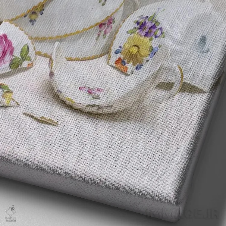 تابلو دکوراتیو نیمفن بورگ اثر مایکل فرانک - نمای نزدیک بافت بوم