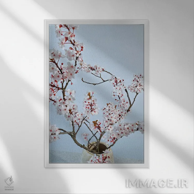 تابلو مینیمال آلو ۲۰۲۲ اثر مایکل فرانک - نمای قابدار سفید