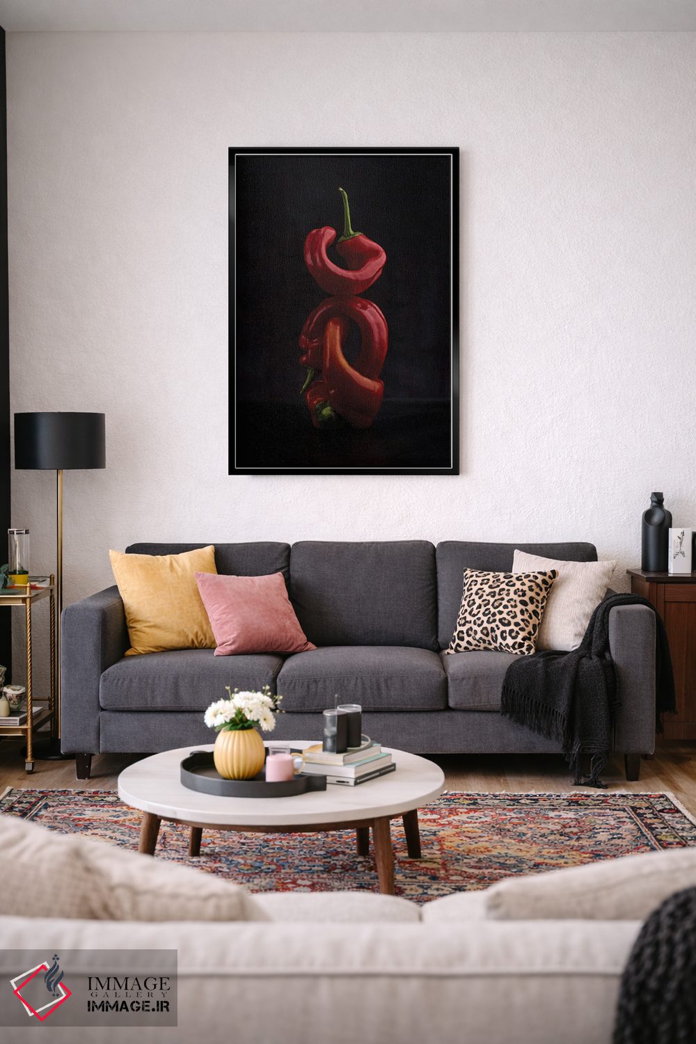 تابلو دکوراتیو سه فلفل قرمز اثر مایکل فرانک - D4B