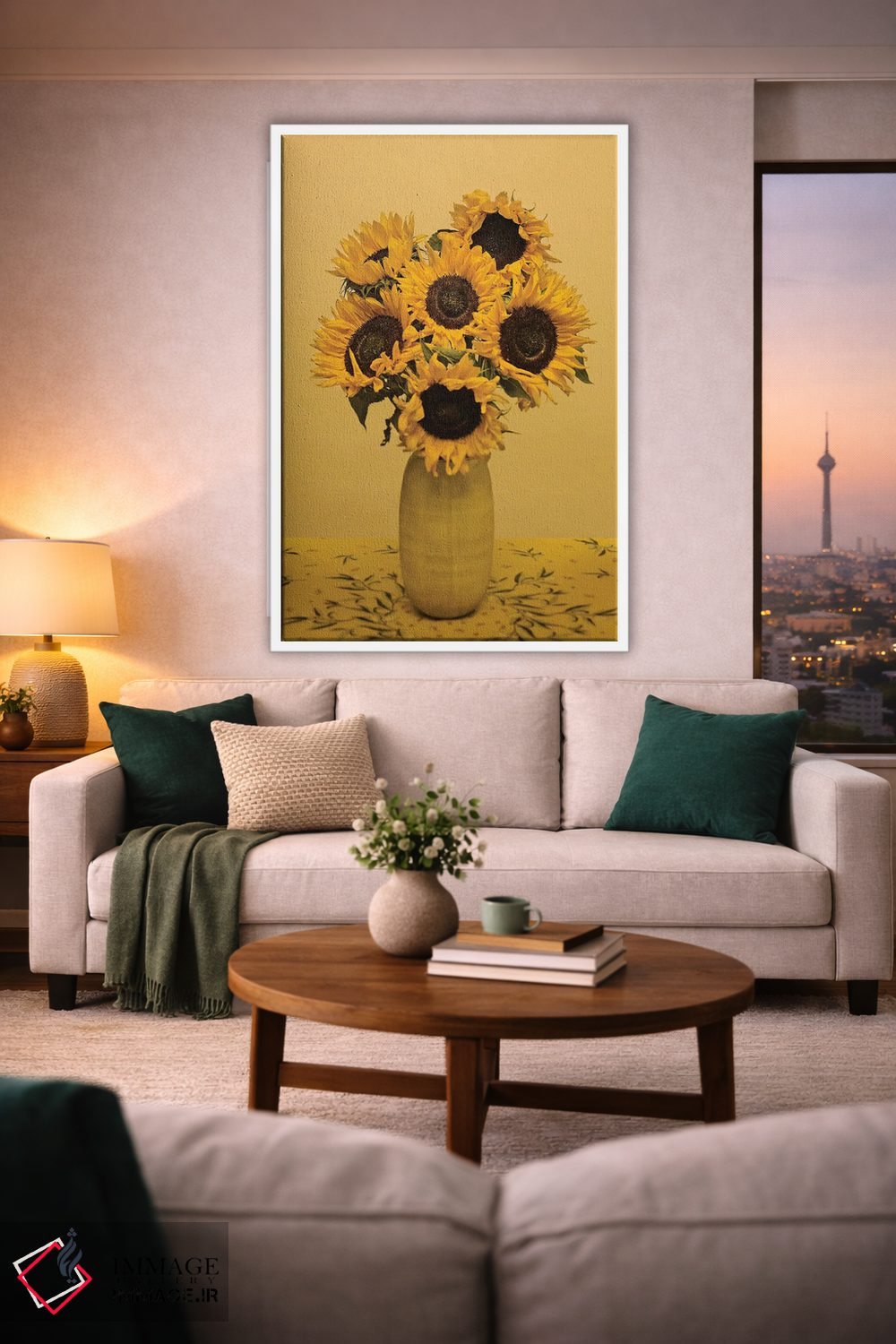 تابلو دکوراتیو گل های آفتابگردان اثر مایکل فرانک - D1W