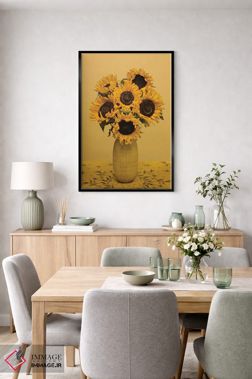 تابلو دکوراتیو گل های آفتابگردان اثر مایکل فرانک - D6B