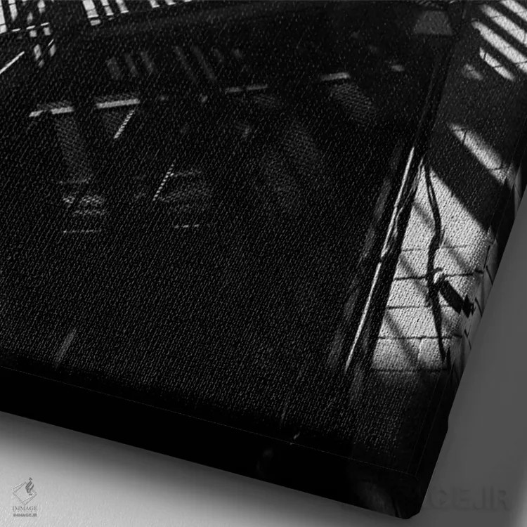 تابلو دکوراتیو پله اضطراری اثر مایکل فرانک - نمای نزدیک بافت بوم