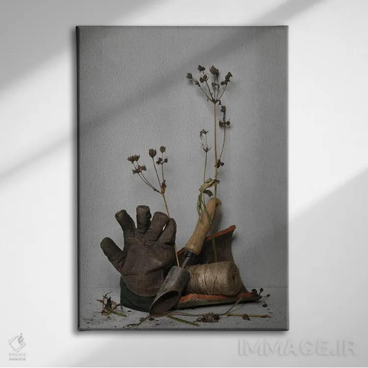 تابلو دکوراتیو سفید IX اثر مایکل فرانک - نمای روبهرو روی دیوار