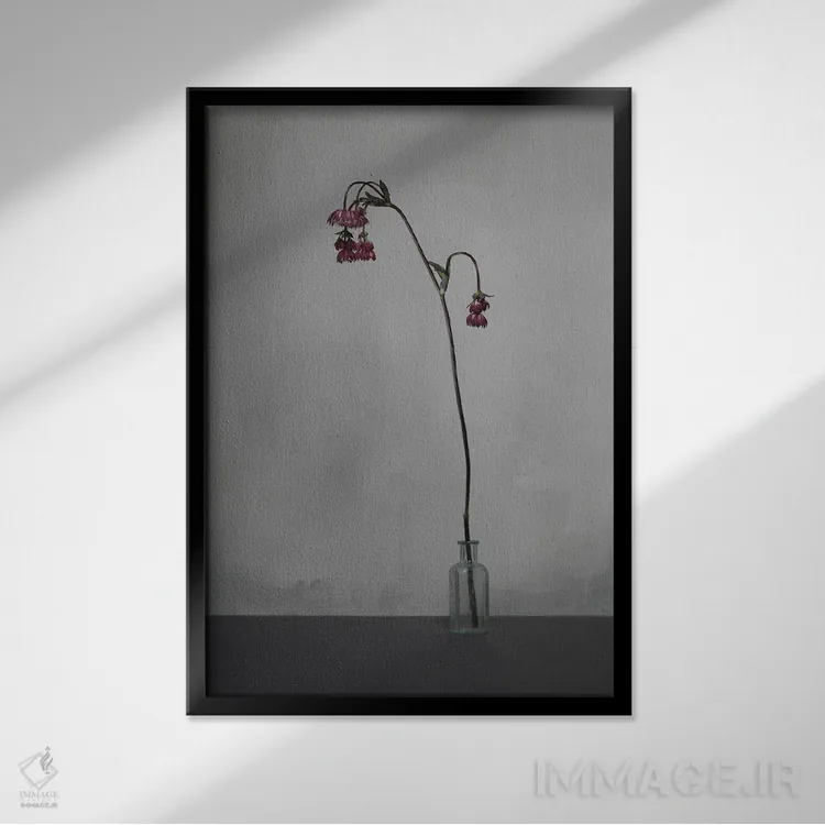 تابلو دکوراتیو سفید XVIII اثر مایکل فرانک - نمای قابدار مشکی