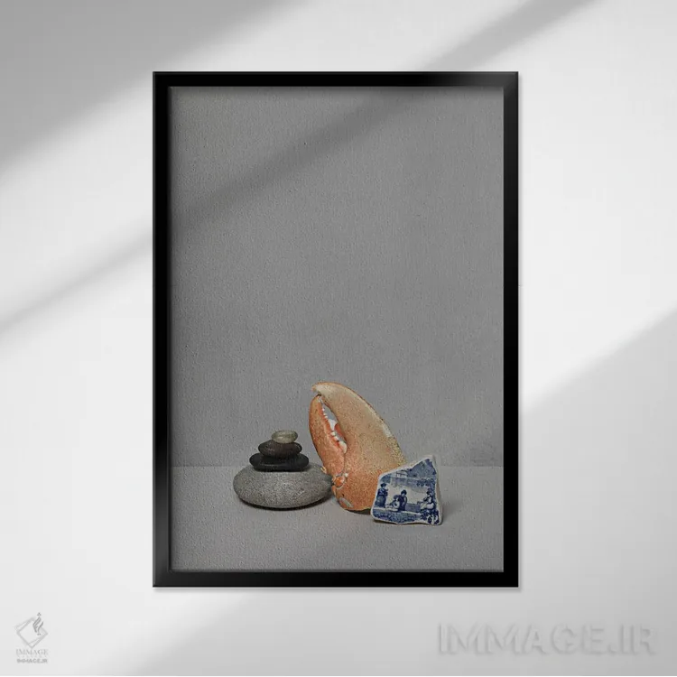 تابلو دکوراتیو سفید XVII اثر مایکل فرانک - نمای قابدار مشکی