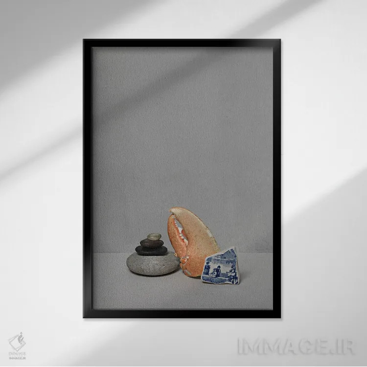 تابلو دکوراتیو سفید XVII اثر مایکل فرانک - نمای قابدار مشکی