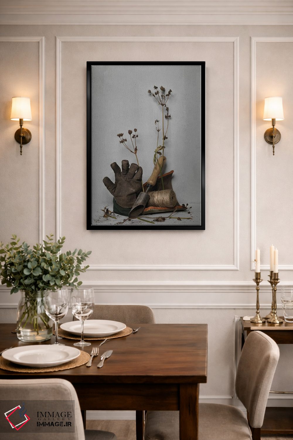 تابلو دکوراتیو سفید IX اثر مایکل فرانک - D2B