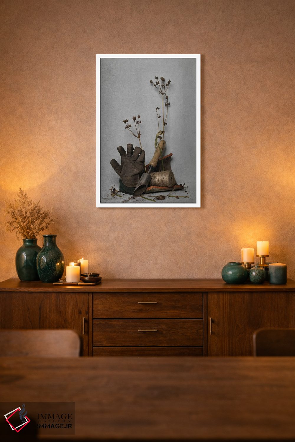 تابلو دکوراتیو سفید IX اثر مایکل فرانک - D1W