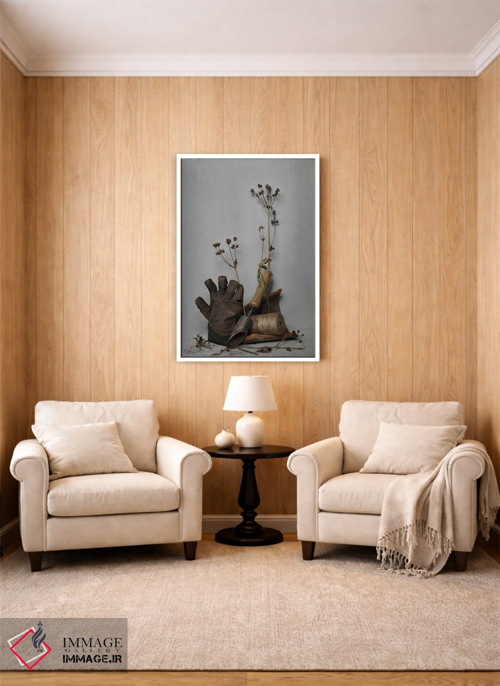 تابلو دکوراتیو سفید IX اثر مایکل فرانک - D3W