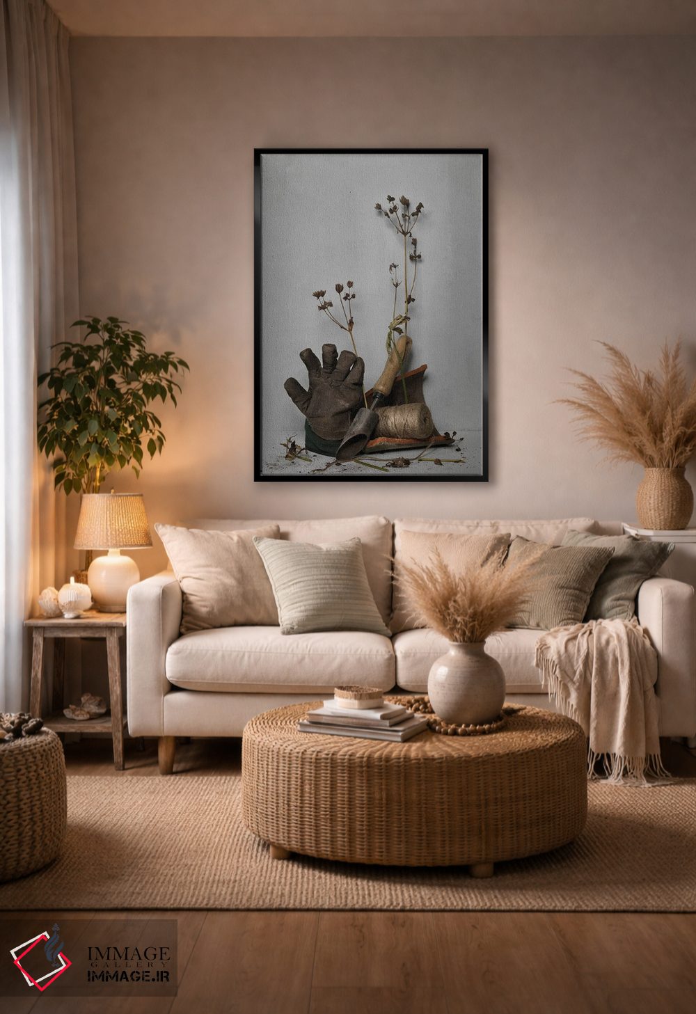 تابلو دکوراتیو سفید IX اثر مایکل فرانک - D5B