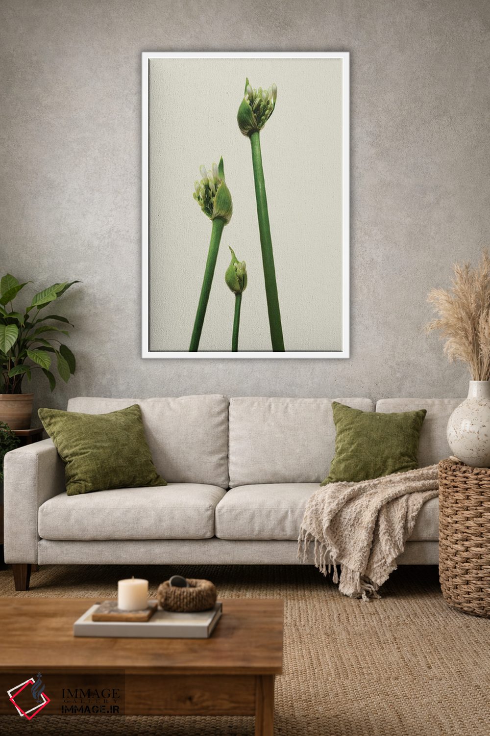 تابلو دکوراتیو سه آگاپانتوس اثر مایکل فرانک - D1W