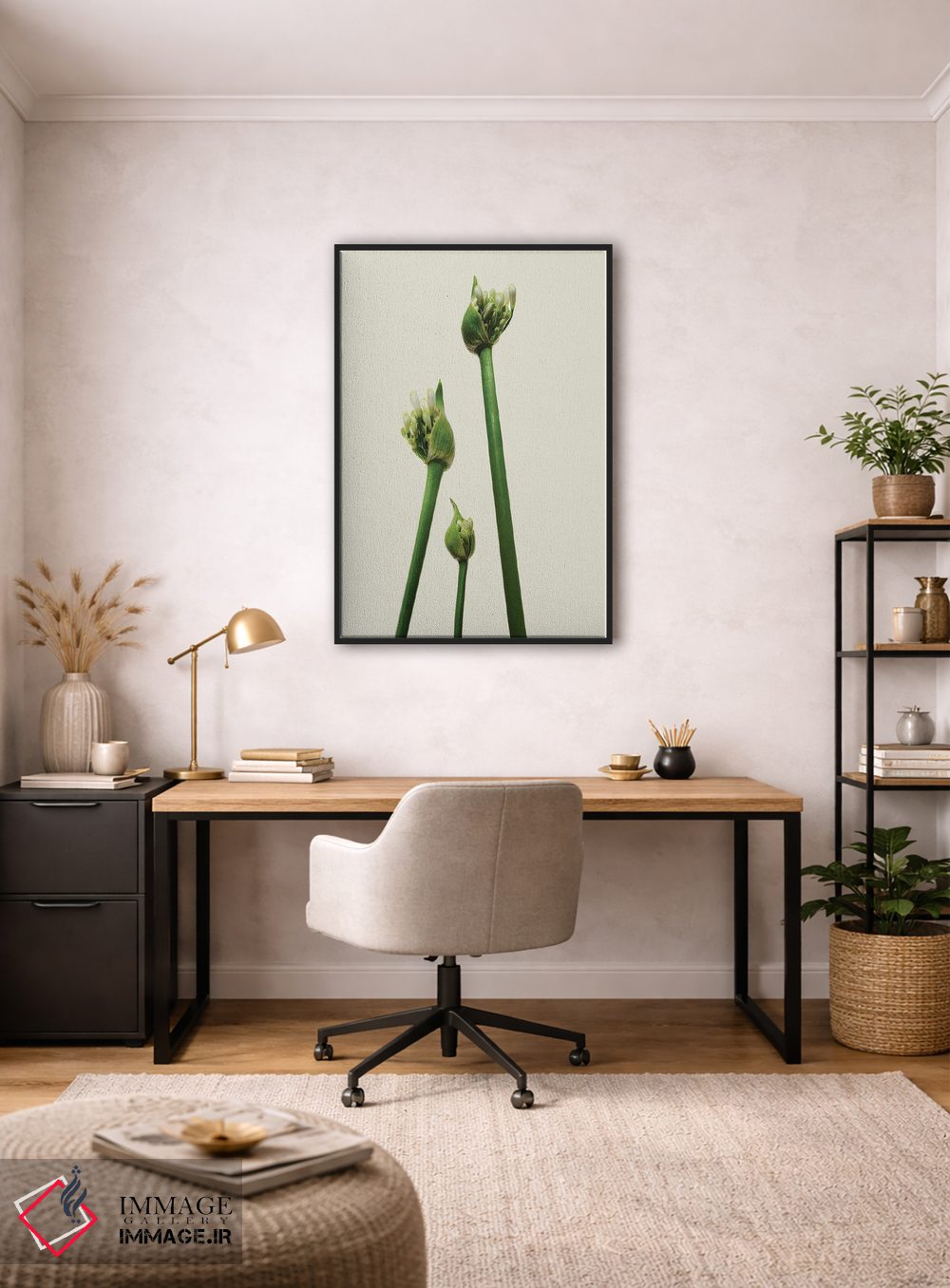 تابلو دکوراتیو سه آگاپانتوس اثر مایکل فرانک - D5B