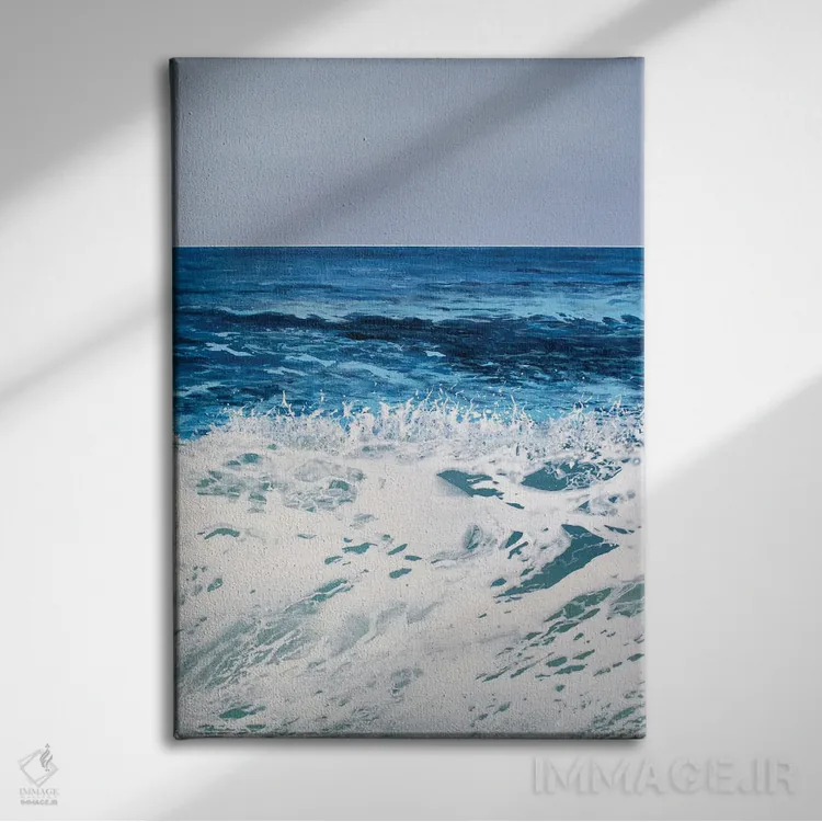 تابلو دکوراتیو موج شکسته اثر مارتینا هارتوش - نمای روبهرو روی دیوار