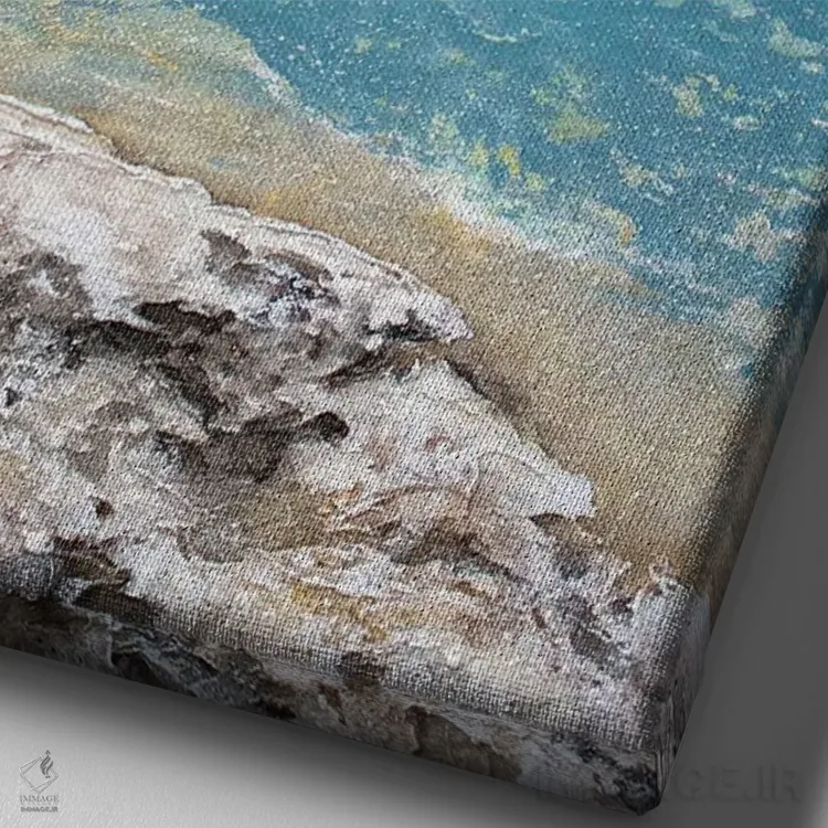 تابلو دکوراتیو آرامش اثر مارتینا هارتوش - نمای نزدیک بافت بوم