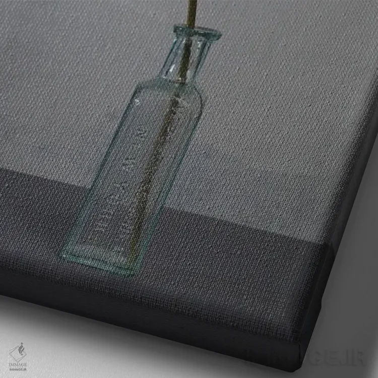 تابلو دکوراتیو سفید XXII اثر مایکل فرانک - نمای نزدیک بافت بوم