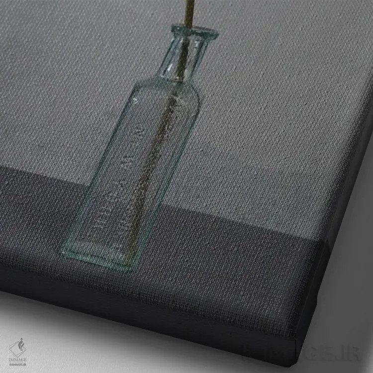 تابلو دکوراتیو سفید XXII اثر مایکل فرانک - نمای نزدیک بافت بوم