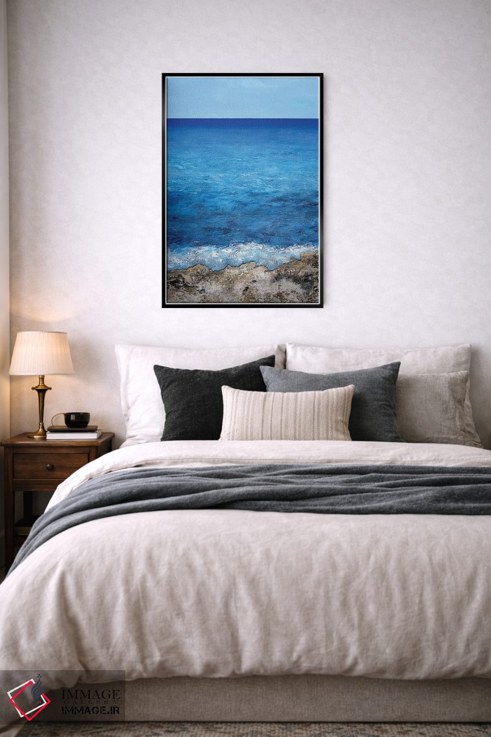 تابلو دکوراتیو آبی عمیق اثر مارتینا هارتوش - D6B