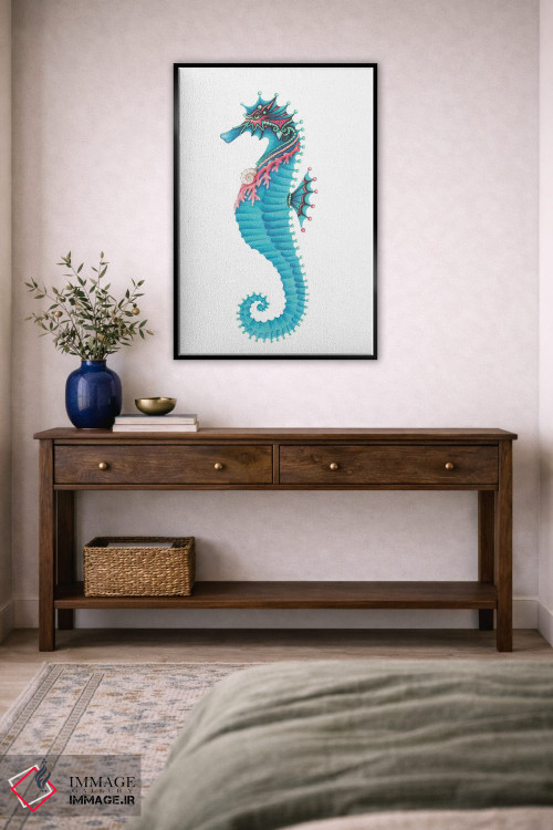 تابلو دکوراتیو اسب دریایی سلطنتی اثر مندی هک - D5B