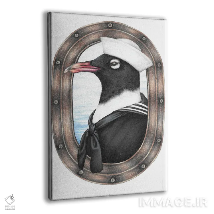تابلو دکوراتیو مرغ دریایی ملوان اثر مندی هک - نمای پرسپکتیو محصول