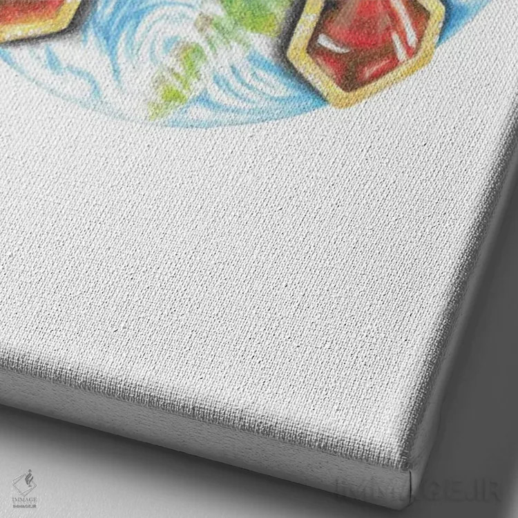 تابلو دکوراتیو زنبور عسل اثر مندی هک - نمای نزدیک بافت بوم