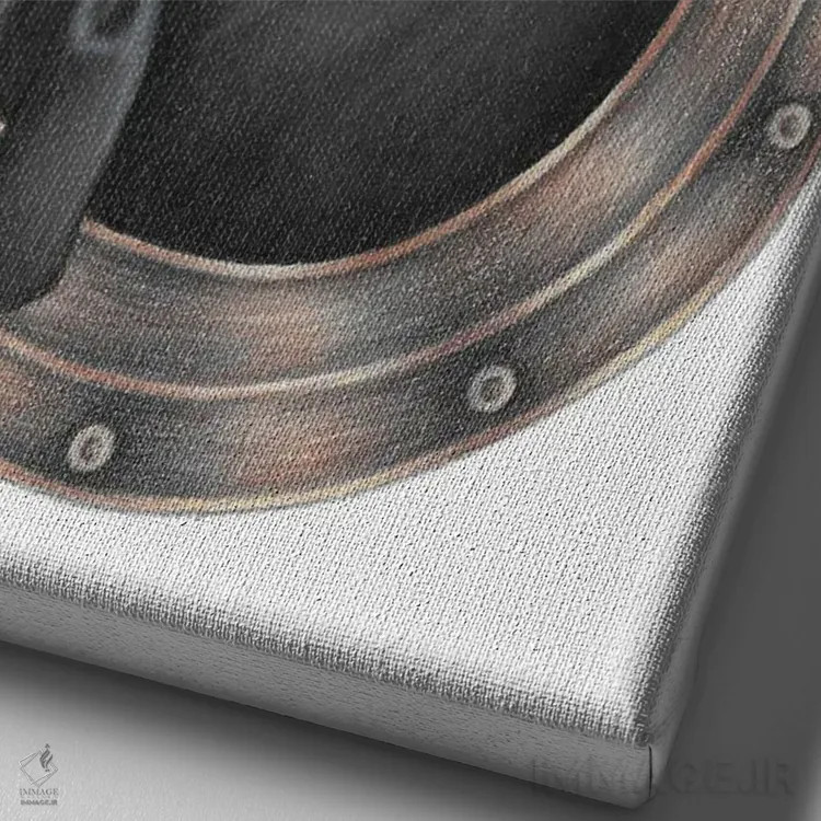 تابلو دکوراتیو مرغ دریایی ملوان اثر مندی هک - نمای نزدیک بافت بوم