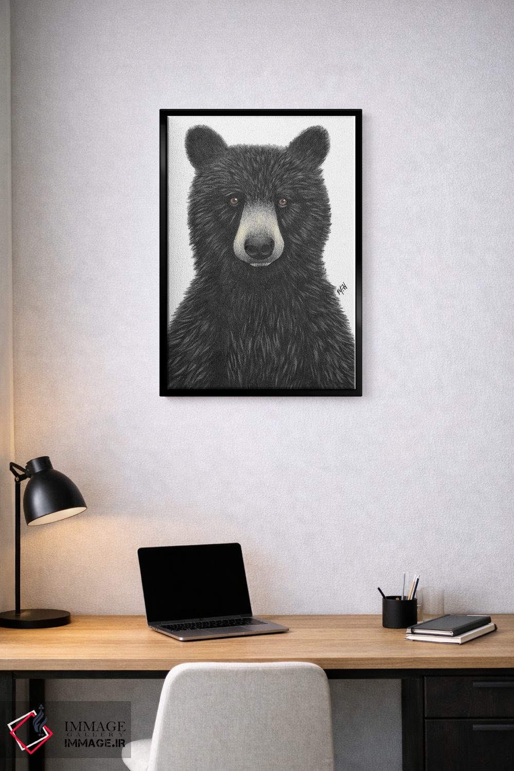 تابلو دکوراتیو خرس کوچولو اثر مندی هک - D2B