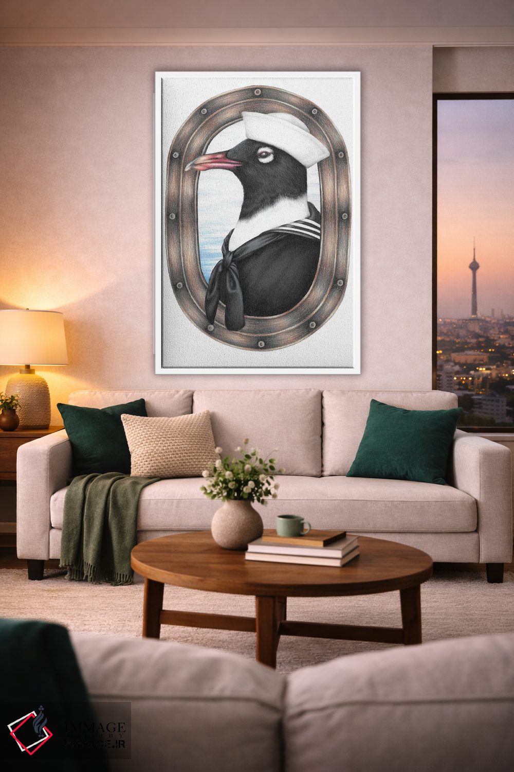 تابلو دکوراتیو مرغ دریایی ملوان اثر مندی هک - D1W