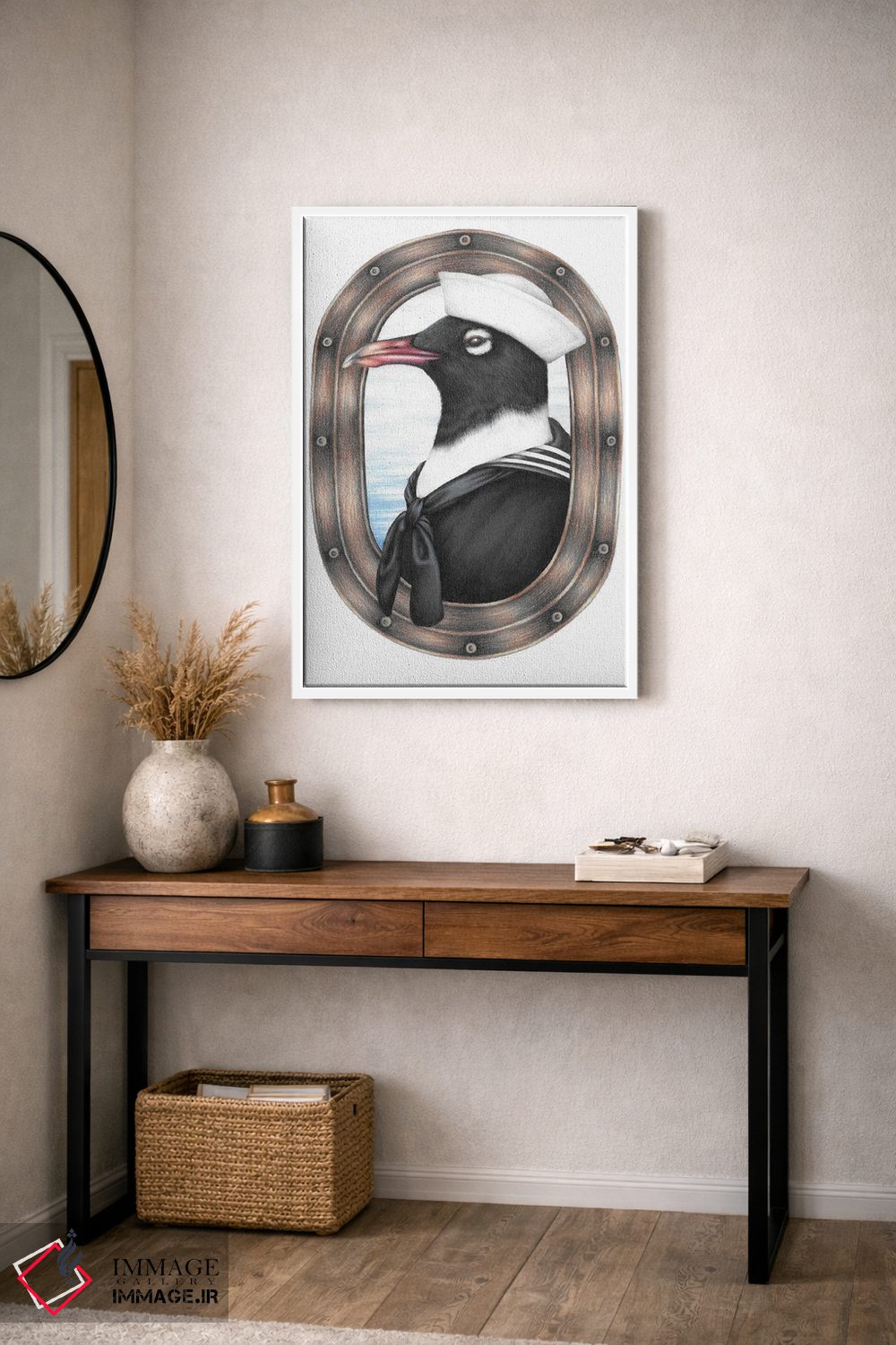 تابلو دکوراتیو مرغ دریایی ملوان اثر مندی هک - D2W