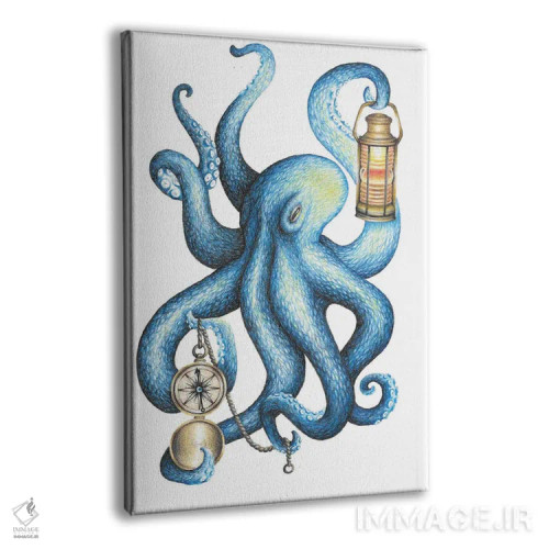 تابلو دکوراتیو اختاپوس اثر مندی هک - نمای پرسپکتیو محصول