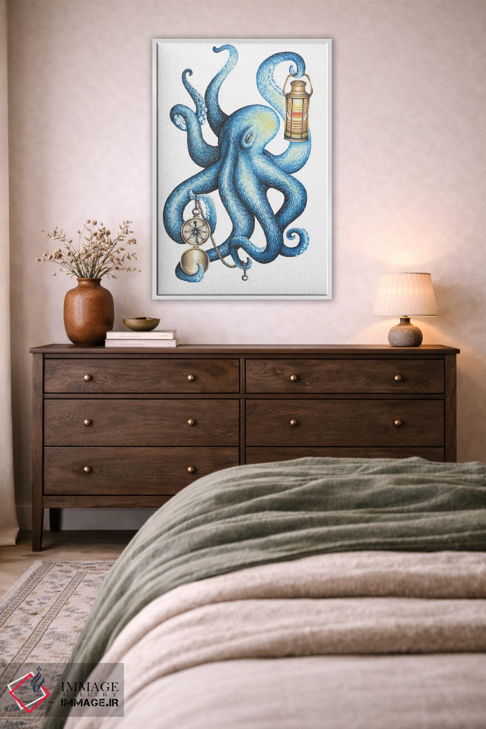 تابلو دکوراتیو اختاپوس اثر مندی هک - D2W