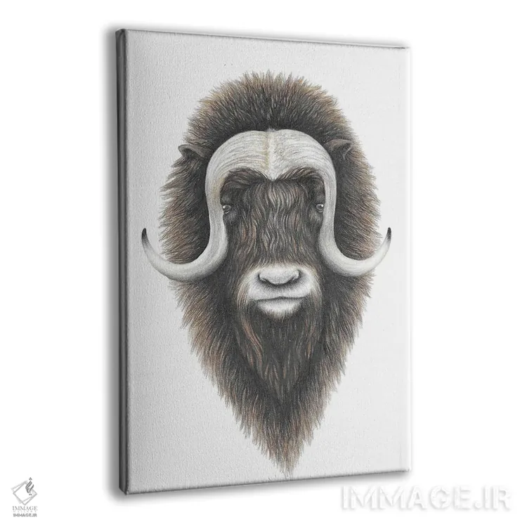 تابلو دکوراتیو گاو مشک اثر مندی هک - نمای پرسپکتیو محصول