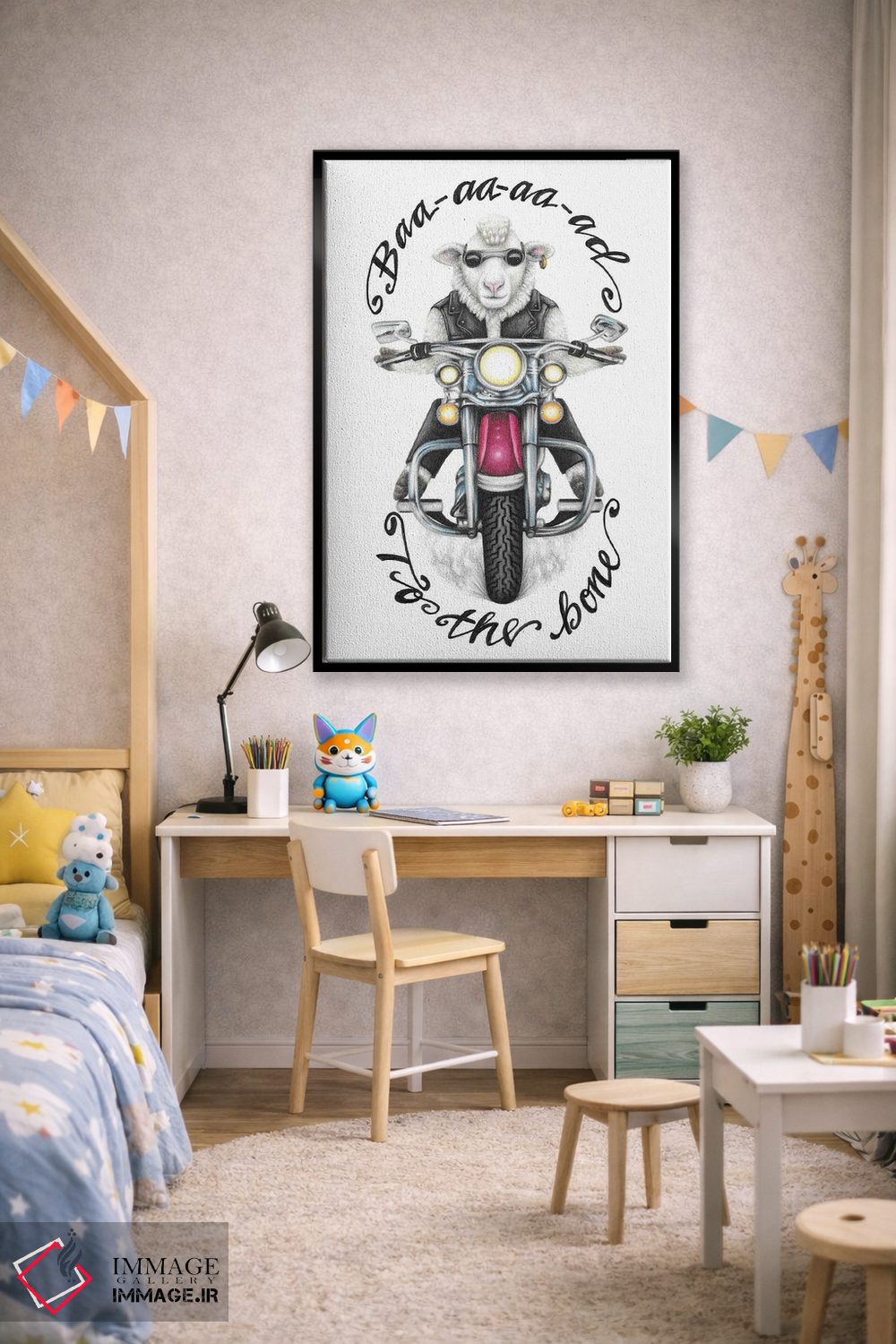 تابلو دکوراتیو گوسفند بدجنس اثر مندی هک - D2B