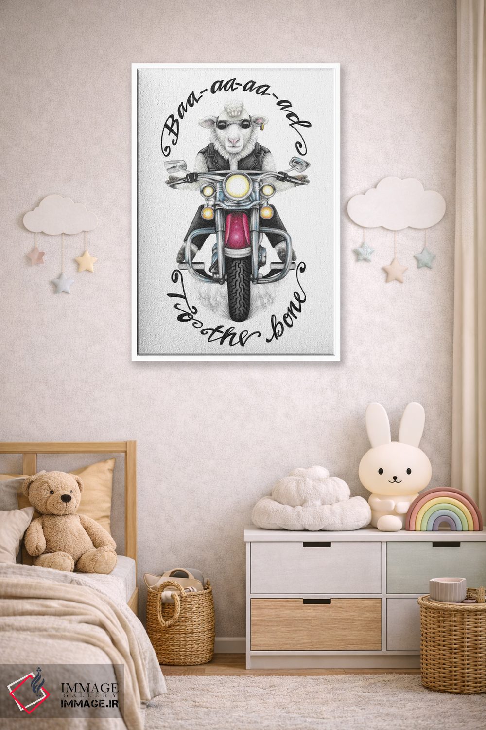 تابلو دکوراتیو گوسفند بدجنس اثر مندی هک - D4W